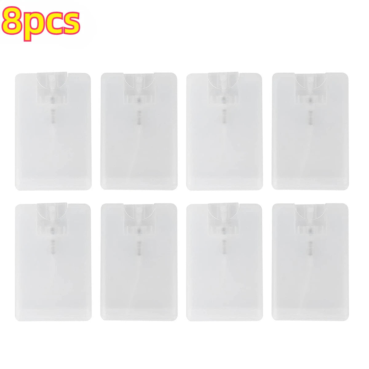 4/8 PCS Slim 20ml Spray Bottles Credit Card Size Refillable Mist Sprayers for Perfume Toner Insect Repellent Outdoor Travel Oasis Select 8pcs