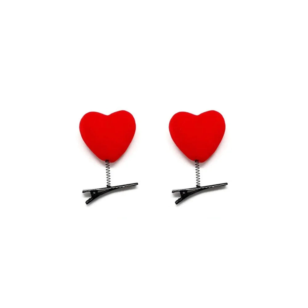 2/4/6PCS Heart Hair Clips Dainty Metal Barrettes Coquette Aesthetic Hair Accessories Women Girls Non Slip Daily Gift Oasis Select 2pcs