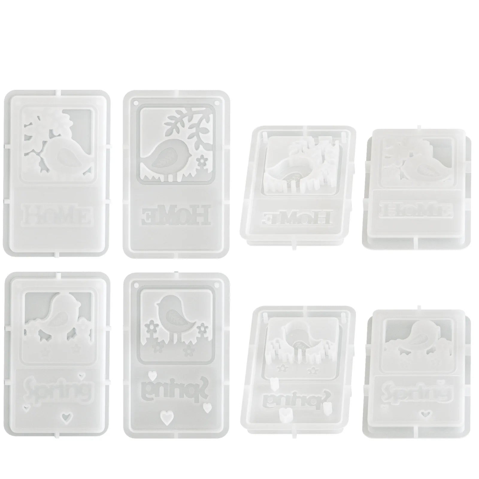 Plaster Craft Mold White Flower Hanging Silicone Mold Birdhouse Pendant Mold Lightweight For Home Decoration Easter Celebrations Oasis Select