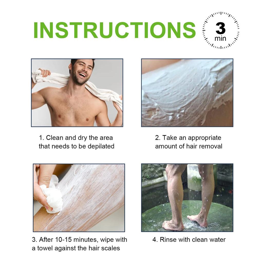 Hair Removal Cream Painless Beard Chest Hair Growth Inhibitor Mild Effective Armpit Leg Private Part Epilation Depilatory Cream Oasis Select