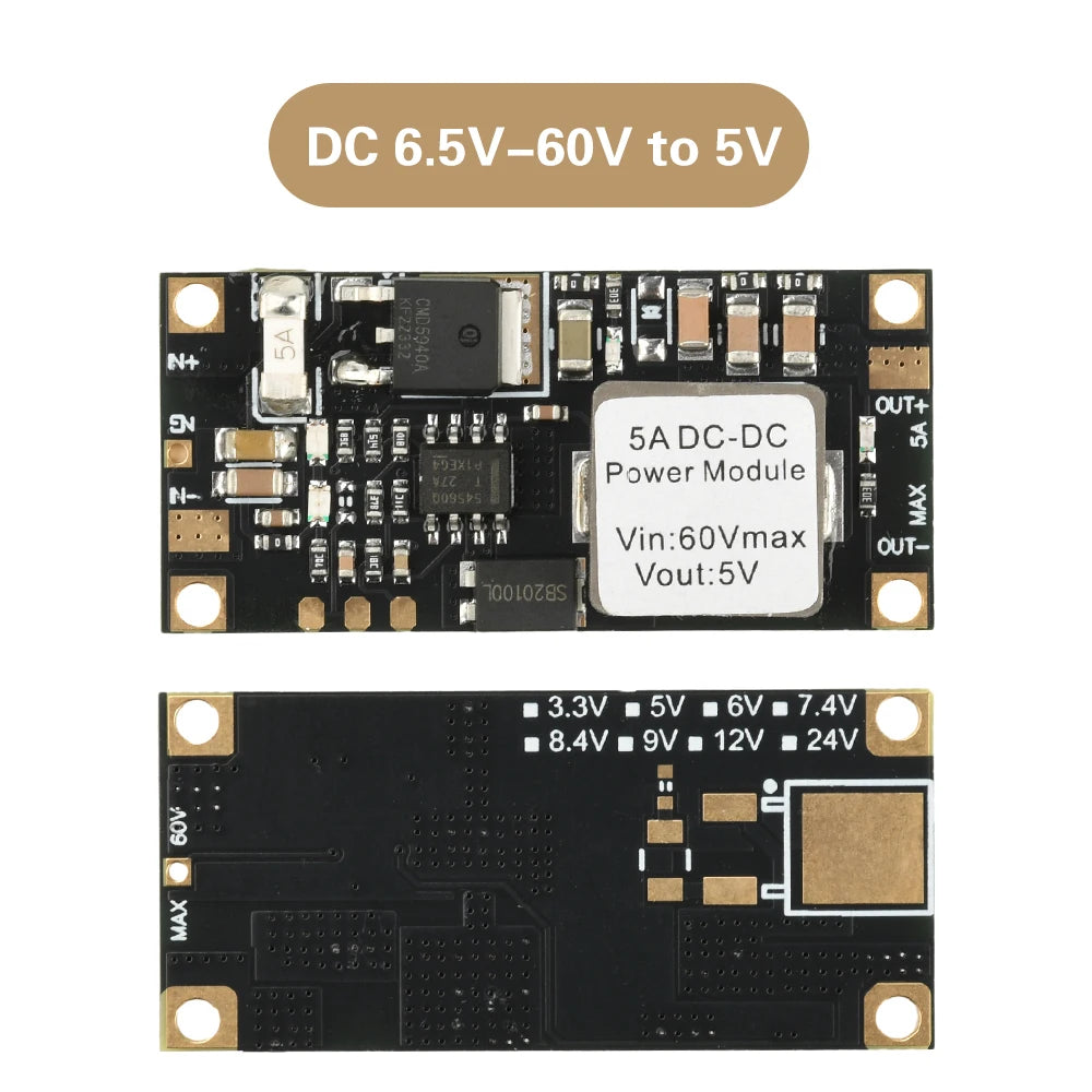 DC-DC 6.5V-60V to 5V 12V Voltage Stabilizing Step-Down Module Mini-Low-Profile Buck Converter Power Supply Oasis Select 5V