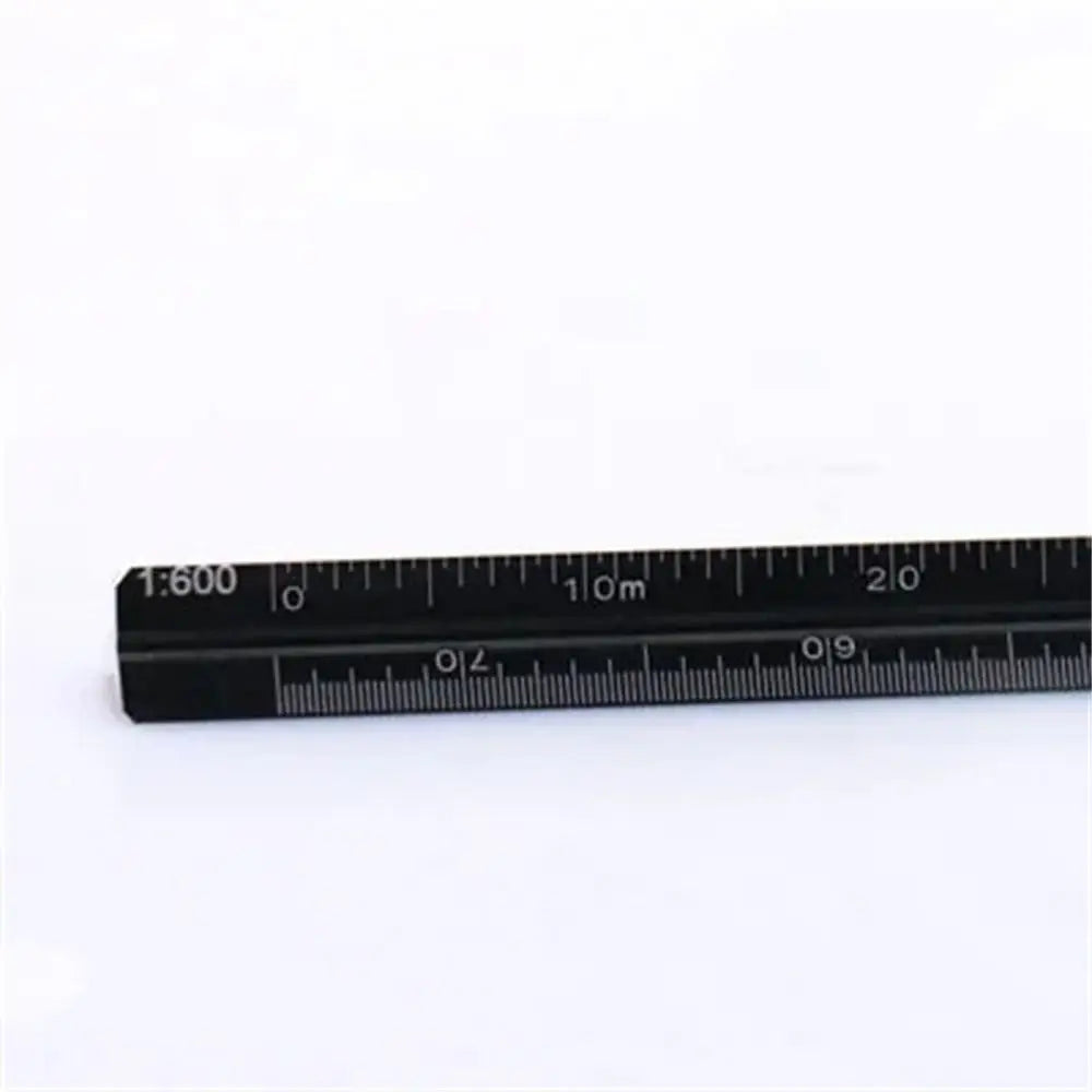 High Quality Colorful 15cm 30cm Aluminum Triangular Scale Ruler 1:20 - 1:600 Alloy Metal Scale Regua Desenho H0003 Oasis Select 15cm-small black