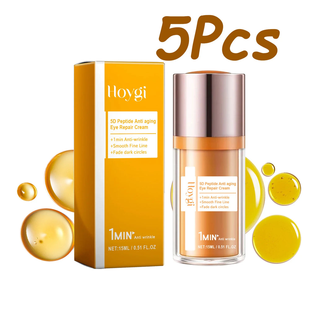 5D Peptide Anti-wrinkle Eye Cream Firming Remove Dark Circles Reduces Fine Lines Crow's Feet Smoothing Nourishing Eye Care Oasis Select 5Pcs