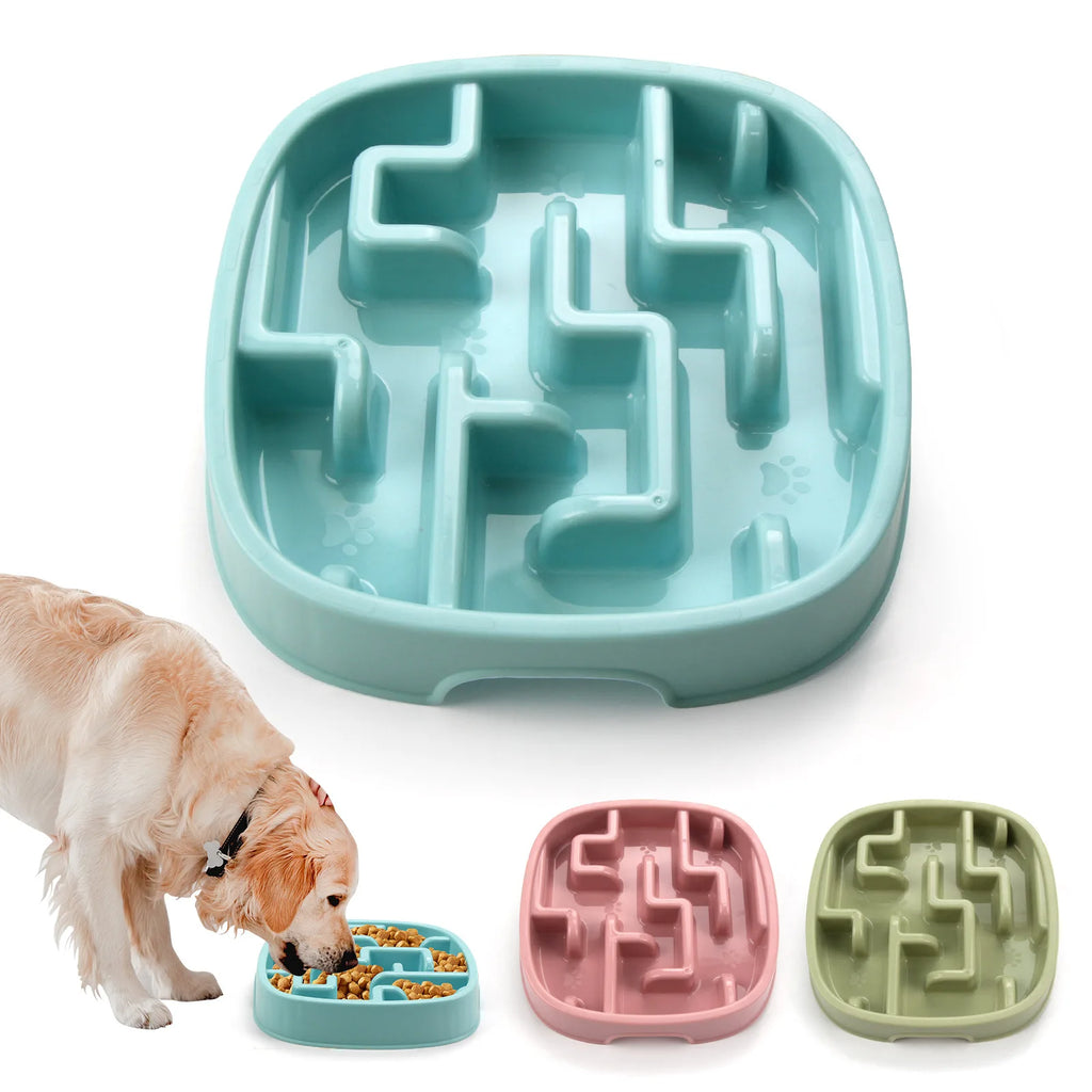 PP Material Pet Bowls Set – Dog & Cat Slow Food Bowls, Non-Slip Feeding Bowls & Durable Pet Supplies Oasis Select