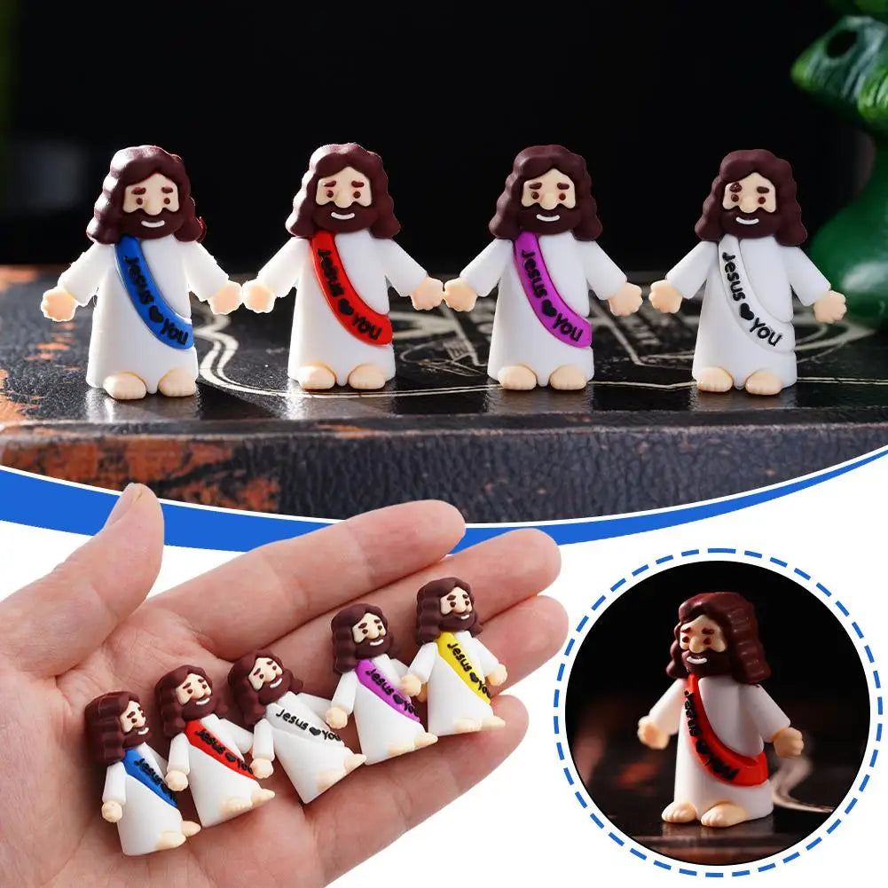 Easter Jesus Toys Easter Mini Jesus Figurines Decorative Multifunctional Party Favors Sunday School Craft Multiple specification Oasis Select