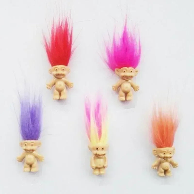 5/10Pcs Mini Troll Dolls Anime Action Figure Colorful Hair Family Members Models Collection Kid Toy for Home Decoration Gift Oasis Select Family B