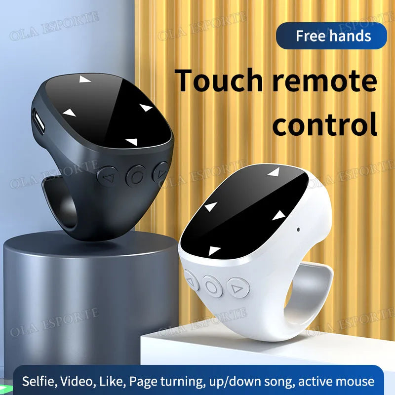 Bluetooth Scrolling Ring Remote – Page Turner & Selfie Shutter