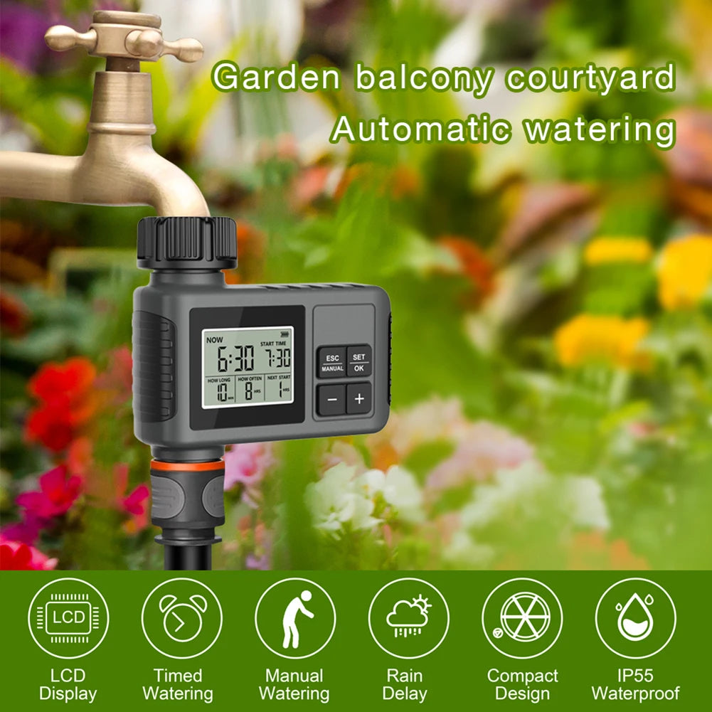 Intelligent Irrigation Timer For Garden Watering Control With Child Lock And Manual Mode ABS Weatherproof Hose Faucet Valve Oasis Select