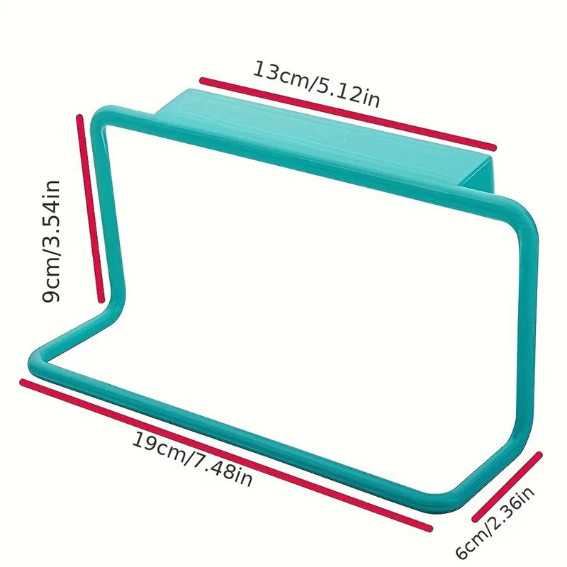 1PCS Cabinet Door Single Pole Towel Rack Plastic Non Marking Cloth Hanger Miscellaneous Items No Need To Drill Holes Oasis Select