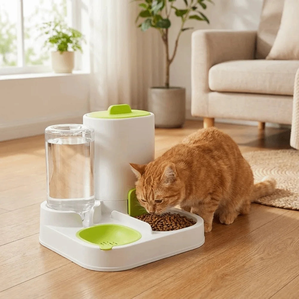 2-in-1 Automatic Dog Feeder & Water Dispenser | Large Capacity Automatic Pet Feeder Oasis Select