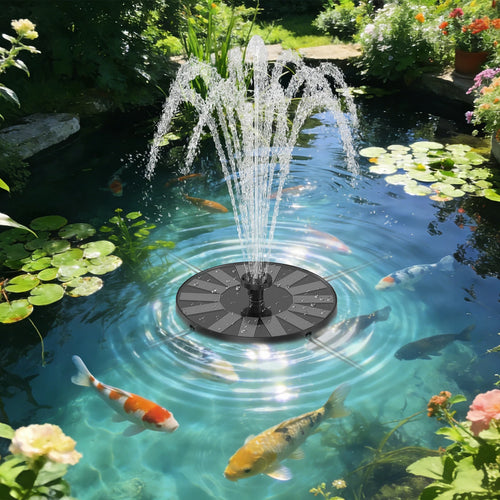 1.4W Solar Water Fountain Bird Bath Pump with 6*Nozzle&4*Crash Bar Durable Powerful, Perfect for Bird Bath Garden Pool Aquarium Oasis Select