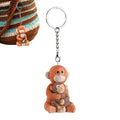 Cute Monkey Keychain Charm – Backpack, Keys & Car Gift