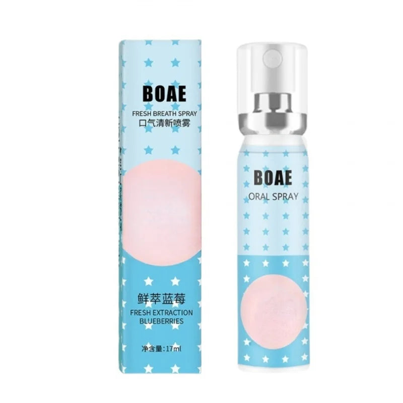 Blueberry Oral Breath Freshener Spray 17ml Cartoon Design 2pcs