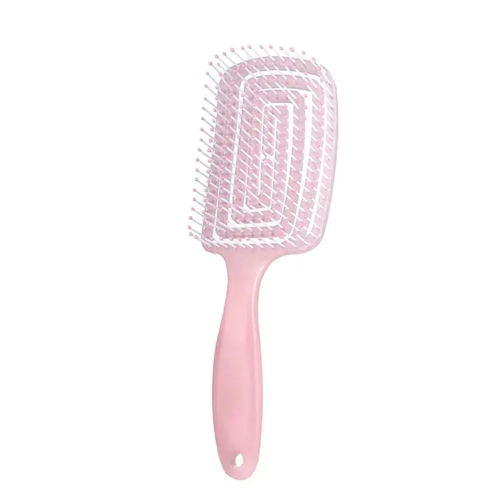 Hollow-Out Curved Detangling Brush – Volumizing Styling Brush with Rounded Tips, Scalp Massage & Blow-Dry Design for High Crown Oasis Select F