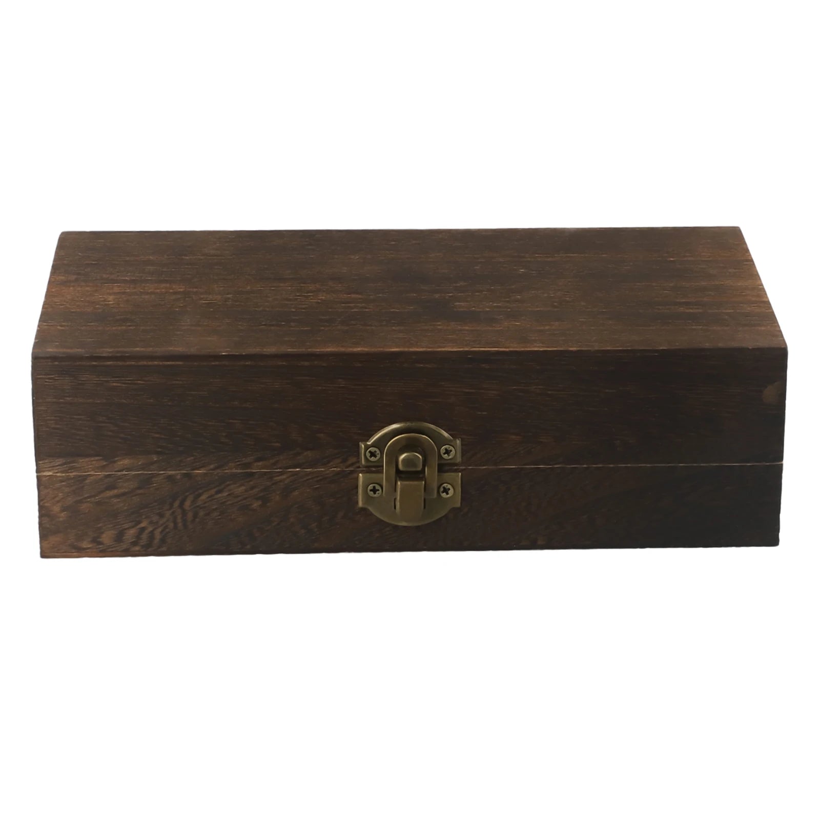 Retro Carved Wooden Clamshell Jewelry & Storage Box | Organizer Wooden Jewelry Box Oasis Select Dark