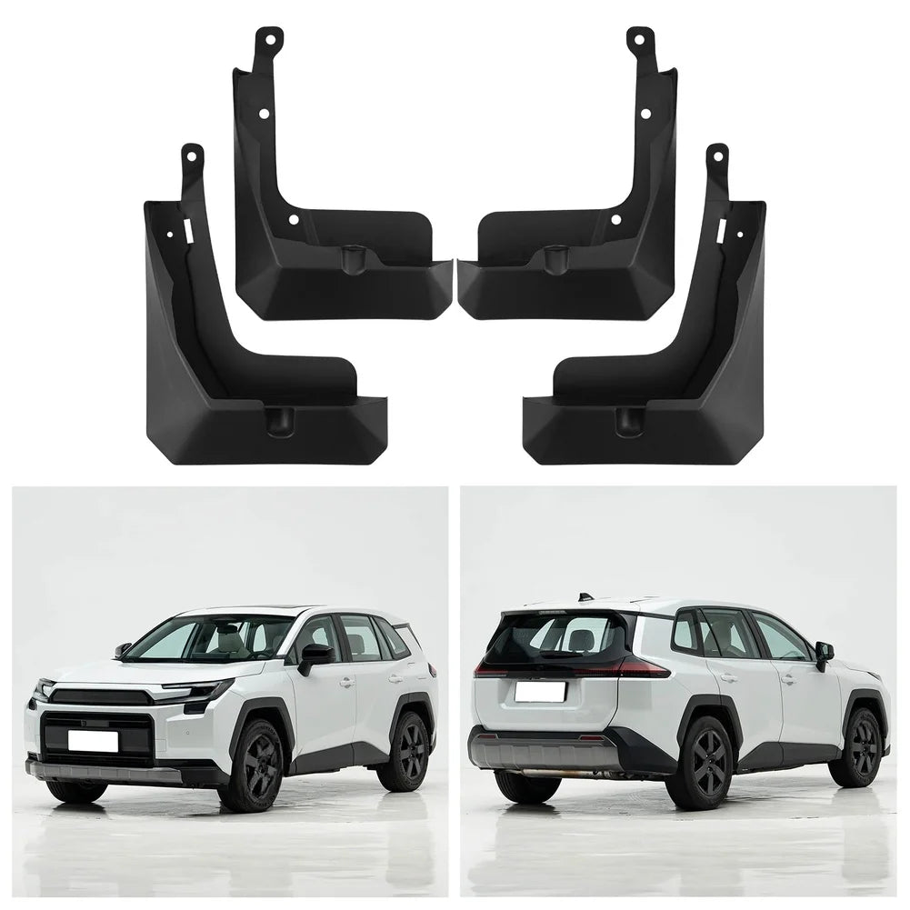 Black RAV4 Mudguards Pre-drilled Holes Mounting Hardware Included Prevents Mud And Debris For TOYOTA RAV4 2026 Oasis Select