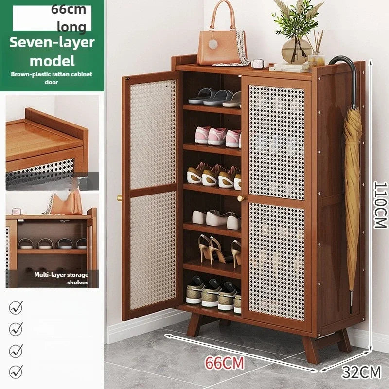 Entry to the door of the shoe cabinet, large-capacity shoe cabinet, multi-layer porch, for the corridor outside the door durable Oasis Select Brown C