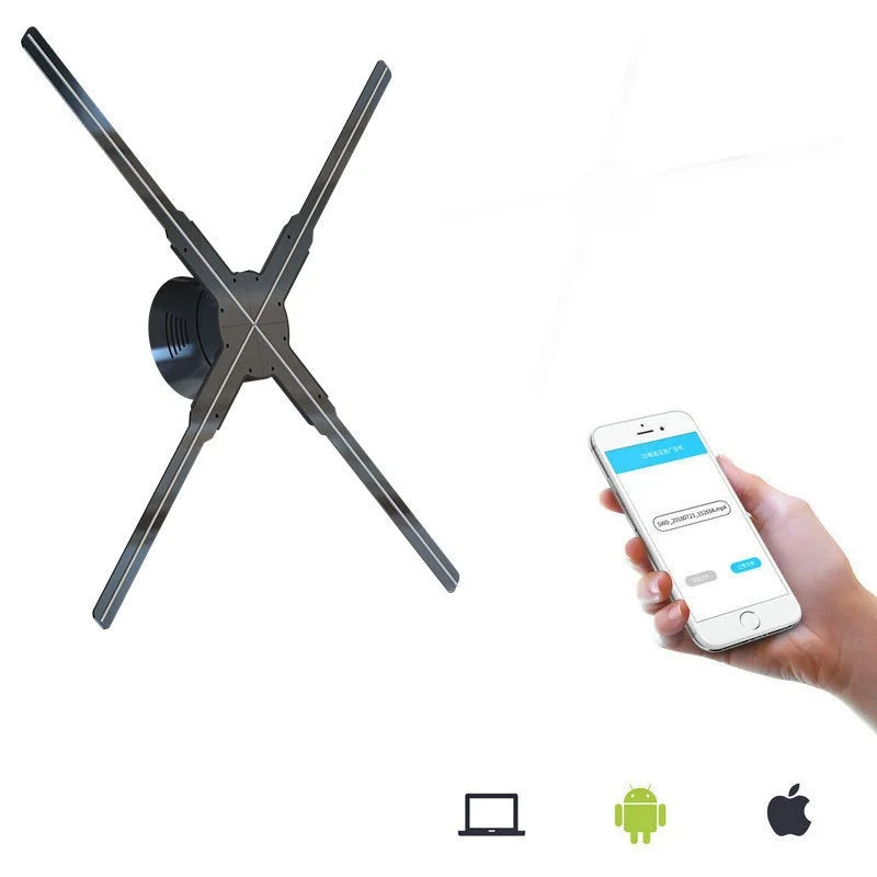 52cm 3D Holographic Fan Display | App Control | SHINEKNOT