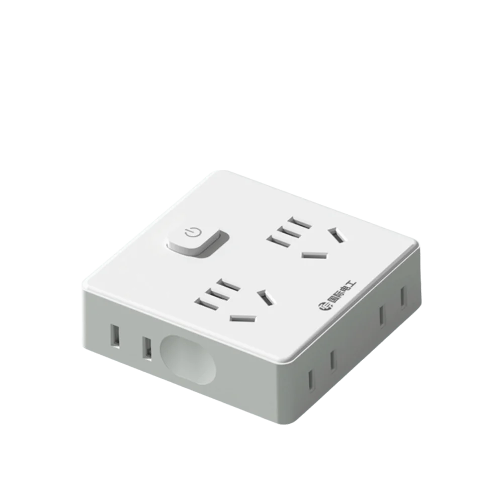 Ultra-Thin Power Strip Flat Plug USB-C Multi-Outlet Expander