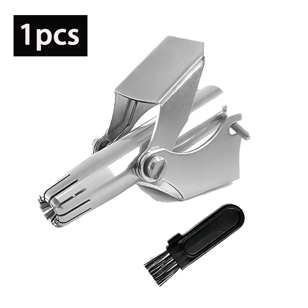 Portable Stainless Steel Nose Hair Trimmer For Men/Women Manual And Washable Ear And Nose Hair Remover Shaver With Precisio Oasis Select 1pcs