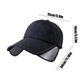 Sunscreen Hats Widened Brim Summer Sun Hat Outdoor Big Brim Cap Breathable Fishing Hat Retractable Sunshade UV protection Oasis Select Black