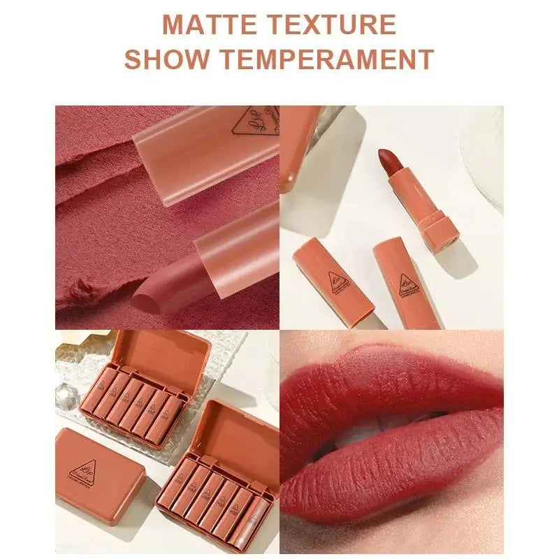 Dragon Ranee 6-Piece Matte Lipstick Set – Waterproof & Vibrant