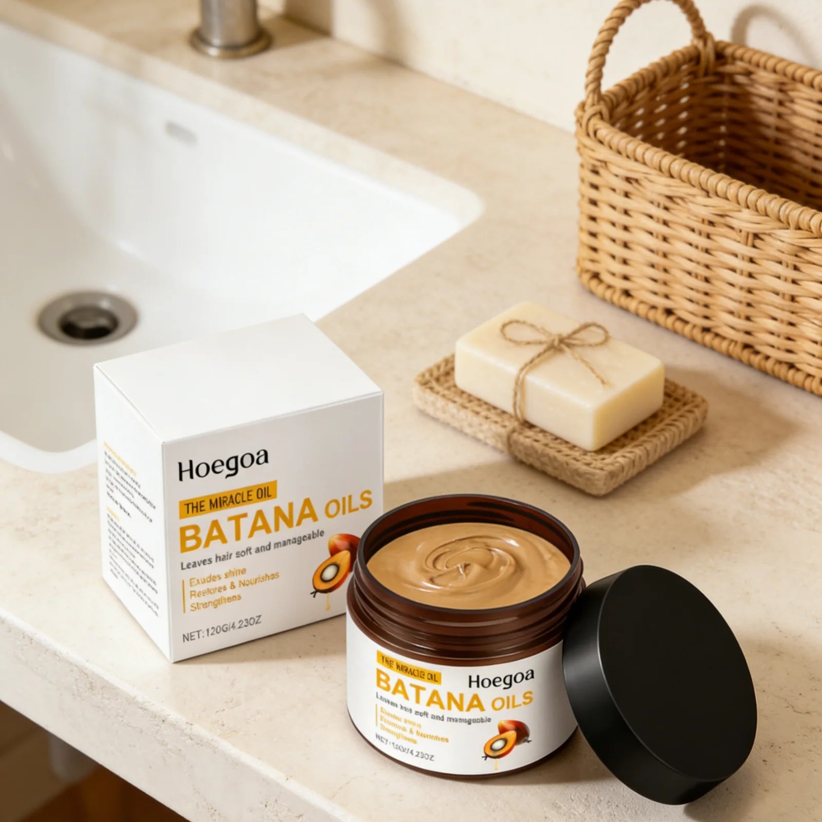 Hoegoa Batana Oil Hair Mask – Deep Nourishment & Anti-Frizz Deep Conditioning Hair Mask Oasis Select