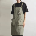 New Korea Waterproof Apron Outdoor Barber, Coffee Shop, Catering Workwear Apron, Unisex Household Kitchen Workwear Home Garden Oasis Select Green
