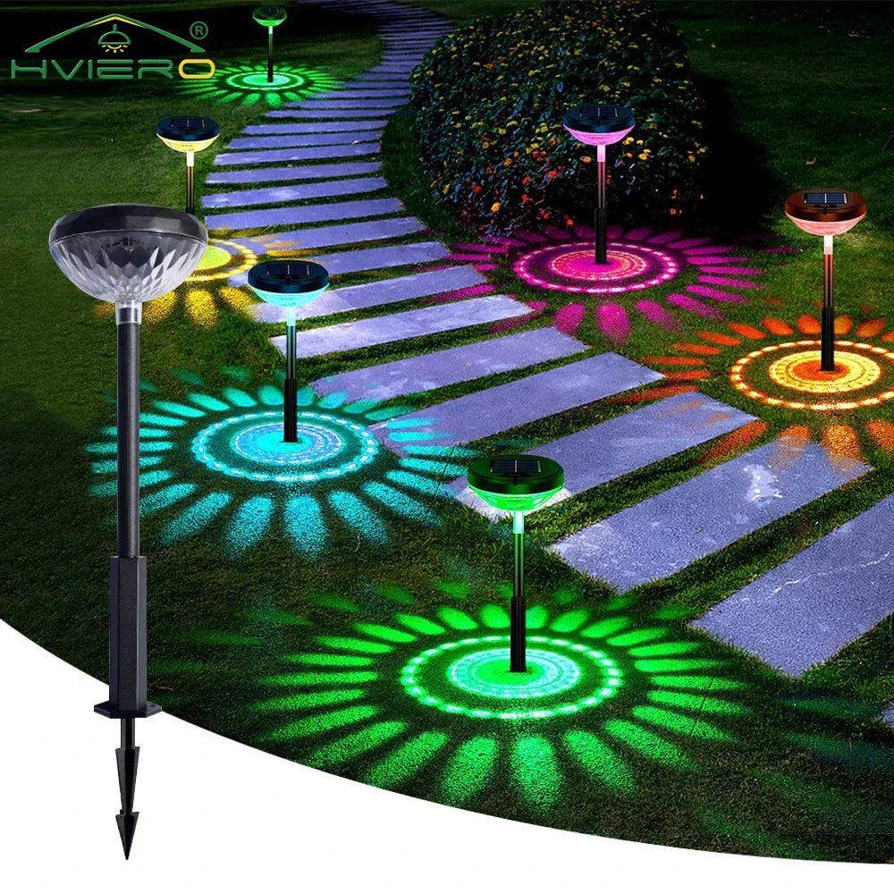 Solar Shadow Lawn Lamp IP65 Waterproof Garden Ground Light