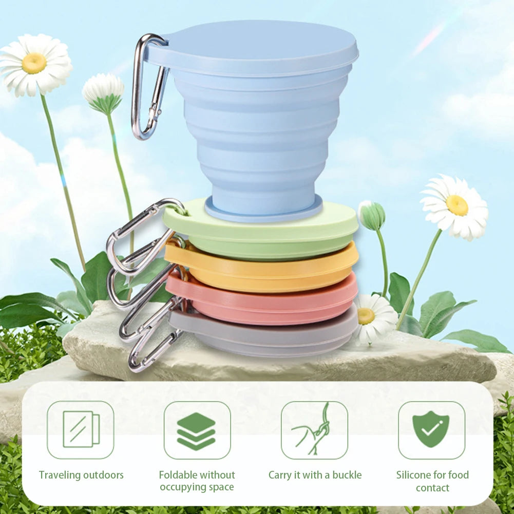 BPA-Free Foldable Silicone Water Cup | Collapsible Travel Cup
