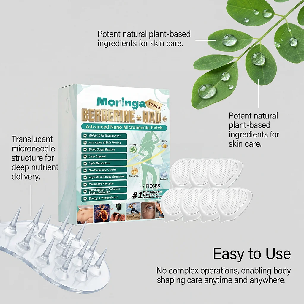 10-in-1 Nano Microneedle Patch Gentle Patches Moisturizing Firming Skin Nano Microdarts Patches for Women Men Daily Body Oasis Select