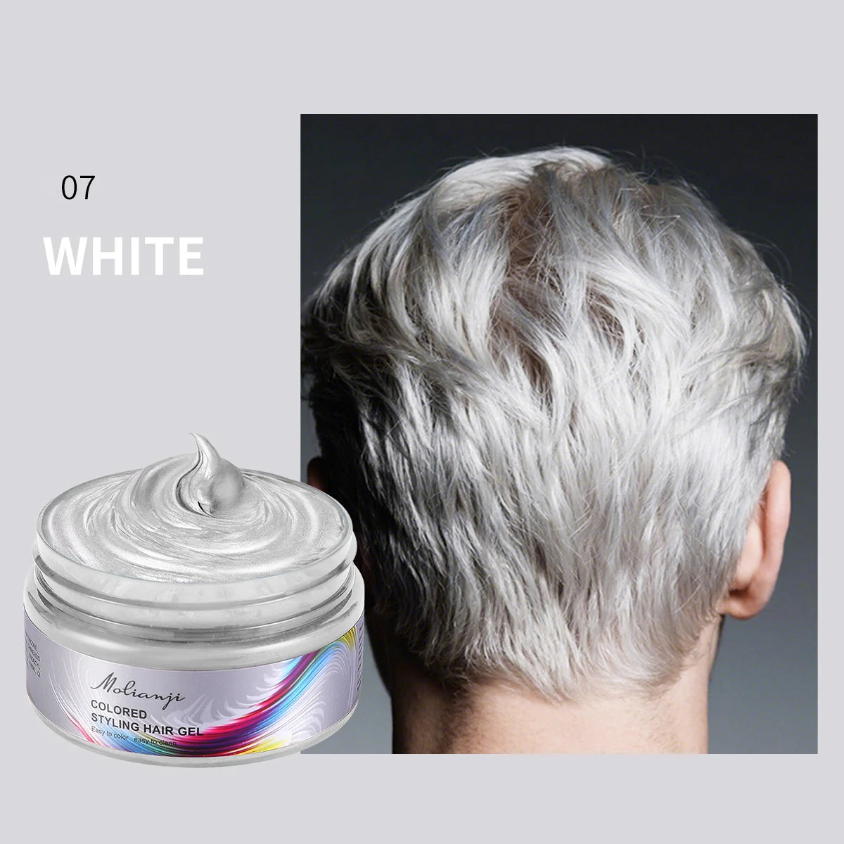 Hair Color Wax – Long-Lasting Styling Dye for Men & Women Hair Color Wax Oasis Select 07 WHITE