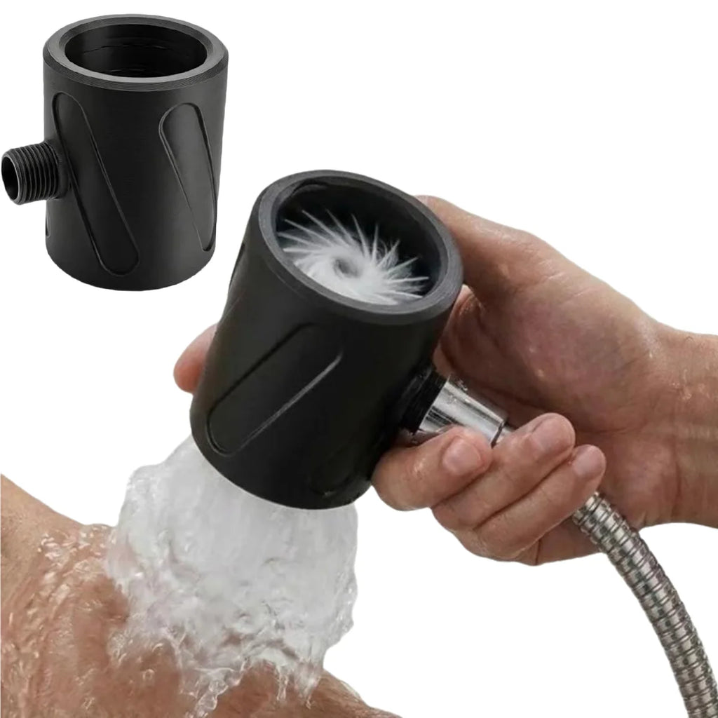 1PC 3D Printed Handheld Shower Head for Men High Pressure Spiral Nozzle Circular Massage Flushing Shower Head Accessories Oasis Select