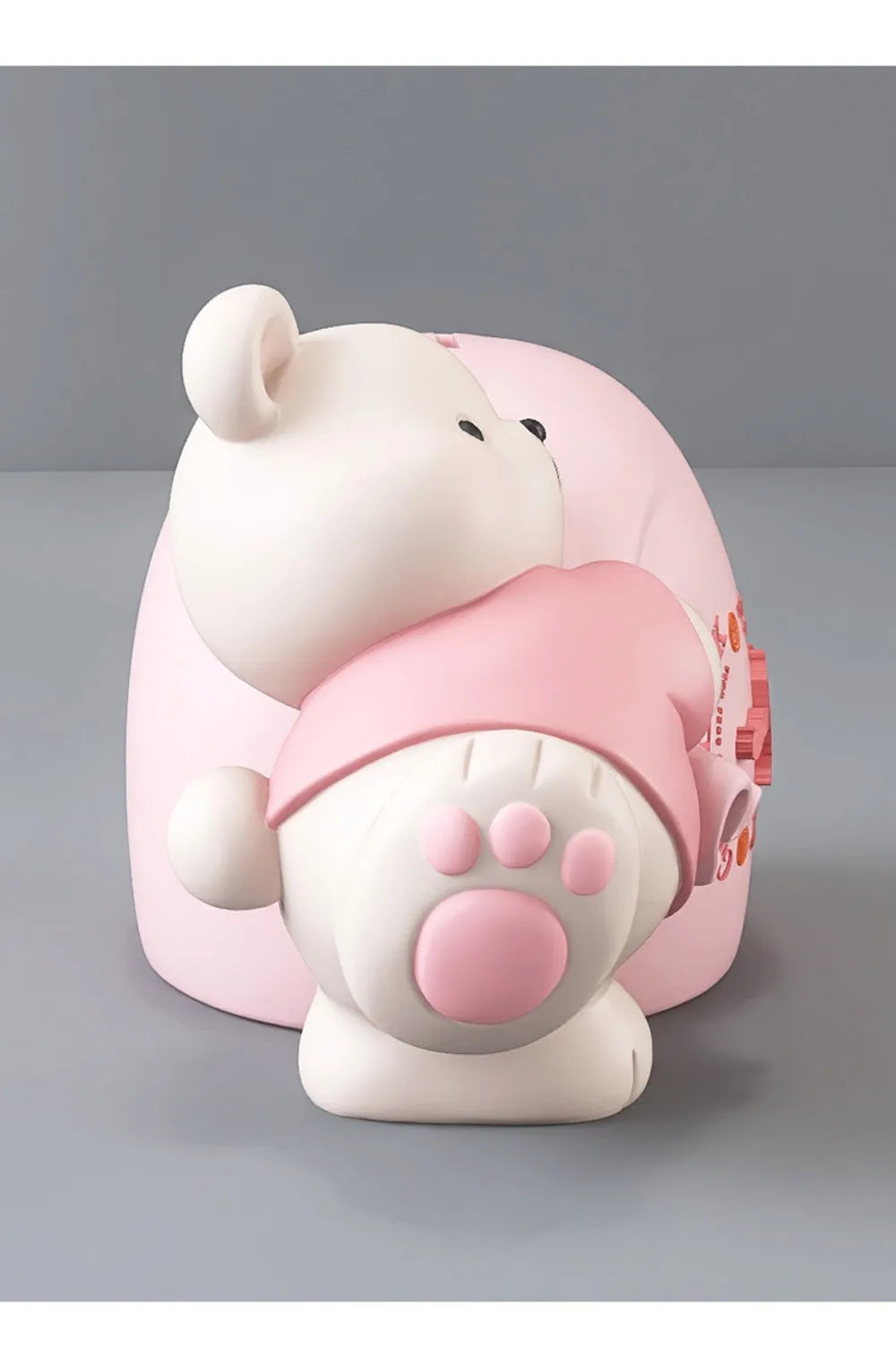 Cream Wind Bear Piggy Bank Can Only Go in Piggy Bank Living Room Tabletop Decoration Children's Room Decoration Birthday Gift Oasis Select