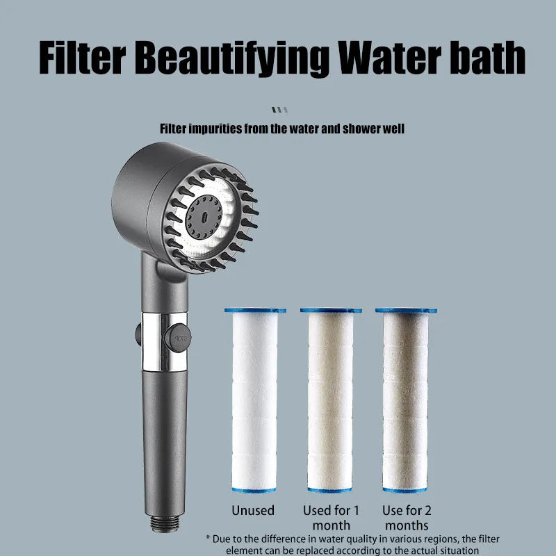 Head massage showerhead one click water stop filter for shower heads bathroom accessories knobs showers parts fixture home Oasis Select
