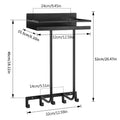 Towel rack Bathroom wall rack Wrought iron toilet wall-mounted bath towel towel storage rack Oasis Select black