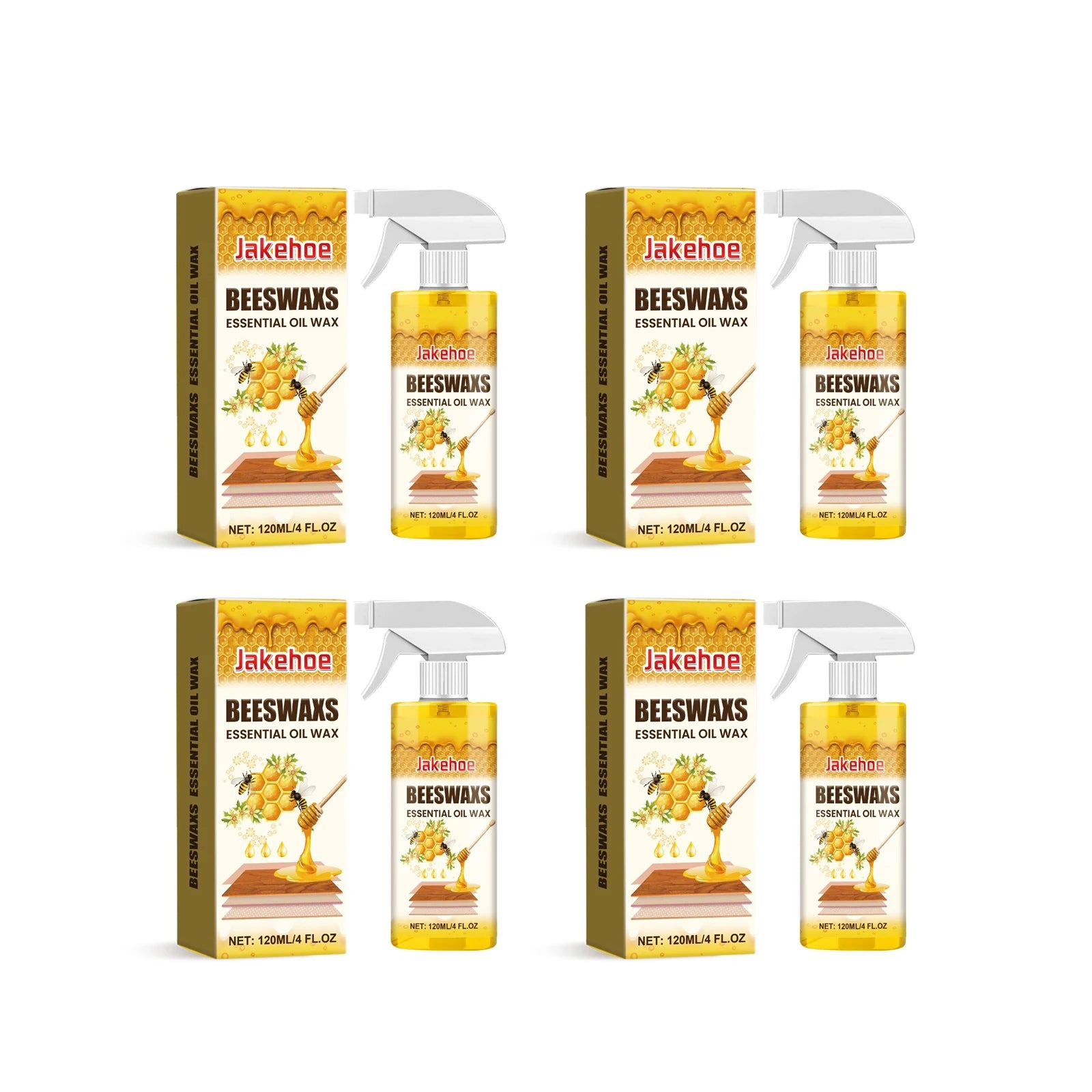 Furniture Solid Wood Care Polishing Beeswax Spray Waterproof Multipurpose Wear Resistant Wooden Floors Chair Cabinet Furniture Oasis Select 4sets boxed