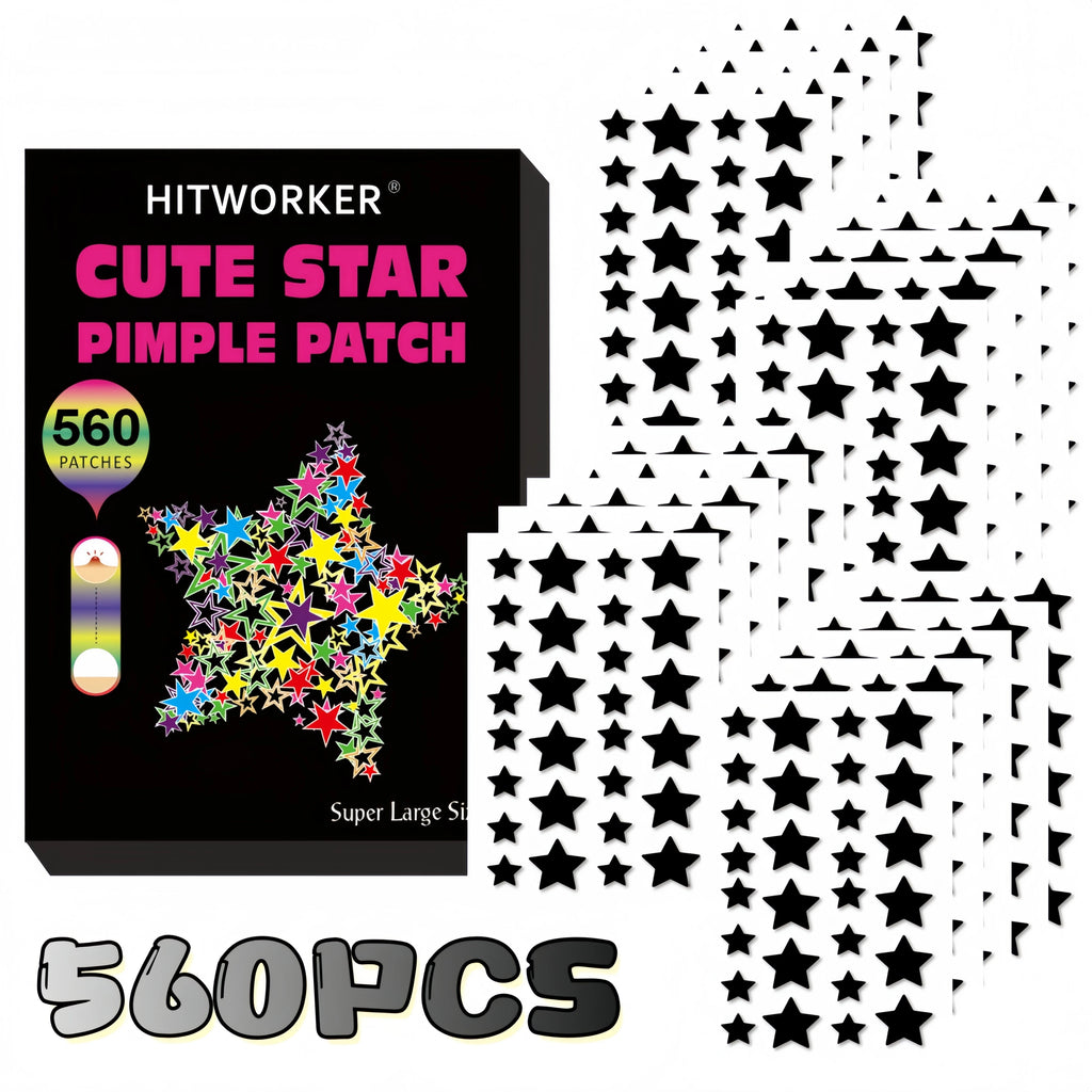 560 star shaped acne patches per box, alcohol free and fragrance free, gentle and effective, used to remove acne and blemishes Oasis Select 560pcs 4
