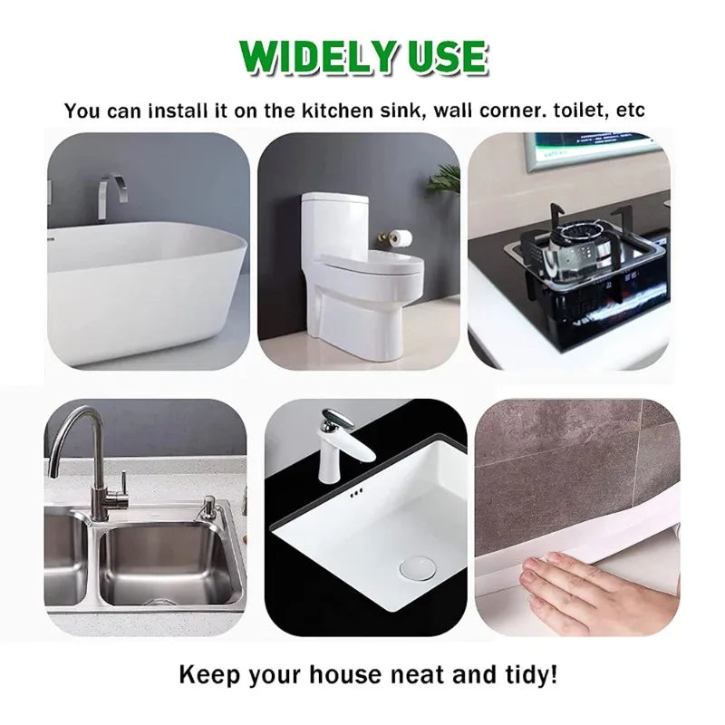 1 Roll of Kitchen Anti-mold and Waterproof Tape, Moisture-proof Kitchen and Bathroom Sink Gap, Beautiful Seam Toilet Sticker, Co Oasis Select