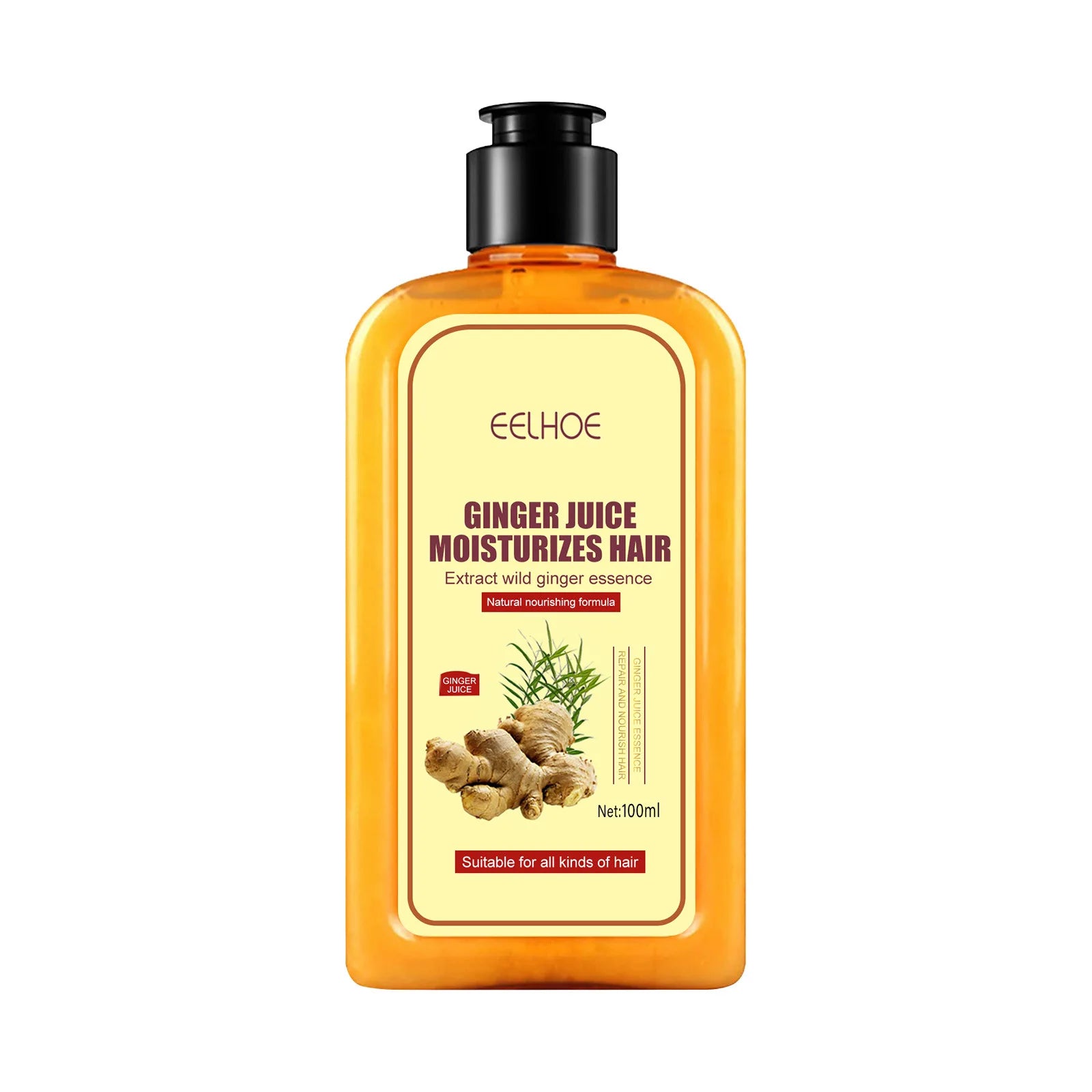 EELHOE Anti Hair Loss Shampoo Ginger Ingredient Strengthening Hair Root Nourishing Dryness Hair Damaged Repair Thicker Treatment Oasis Select 100ml boxed