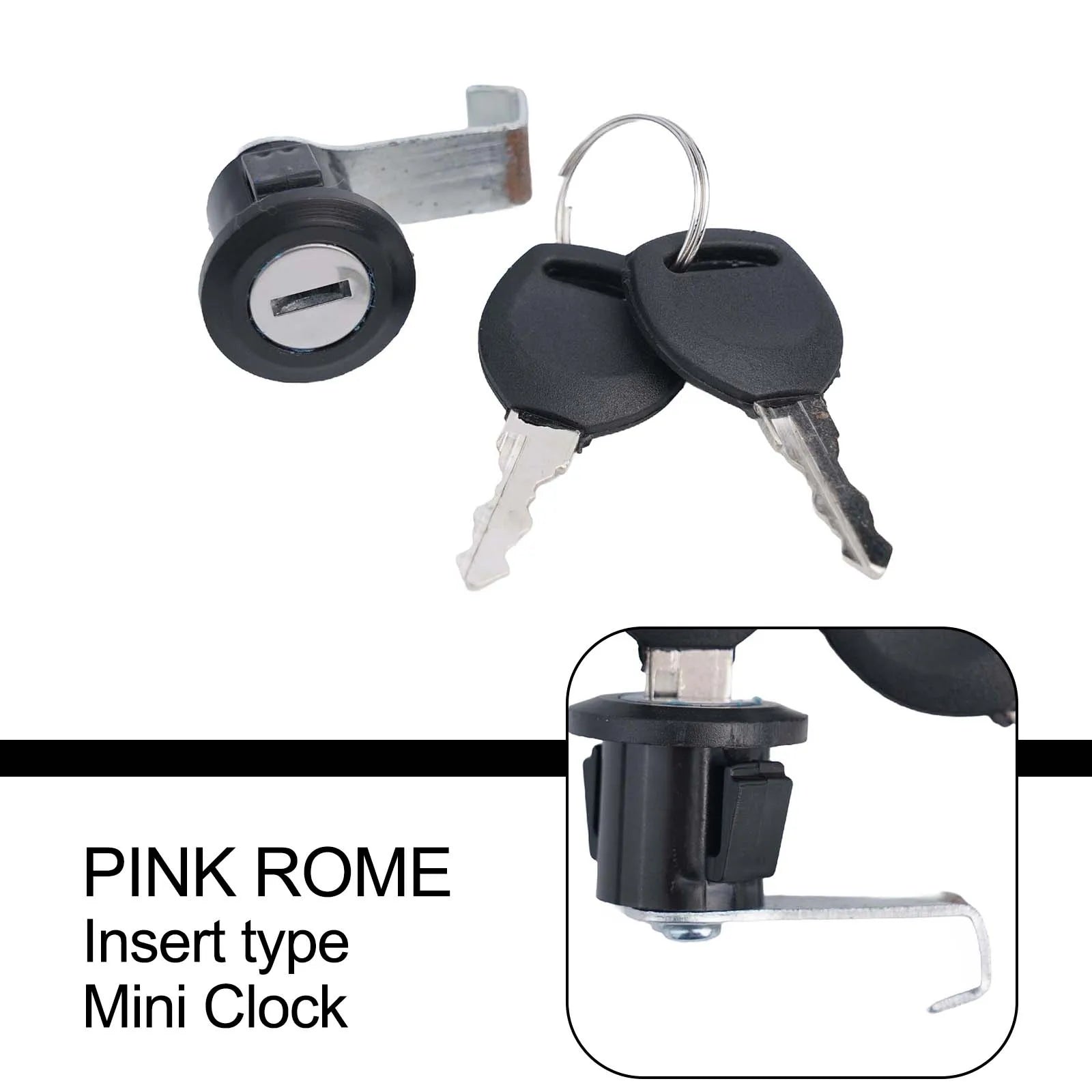 Electric Bicycle Metal Trunk Lock With Buckle 2 Keys Motorcycle Scooter E-Bike Rear Trunk Lock Cycling Safety Locks Accessories Oasis Select