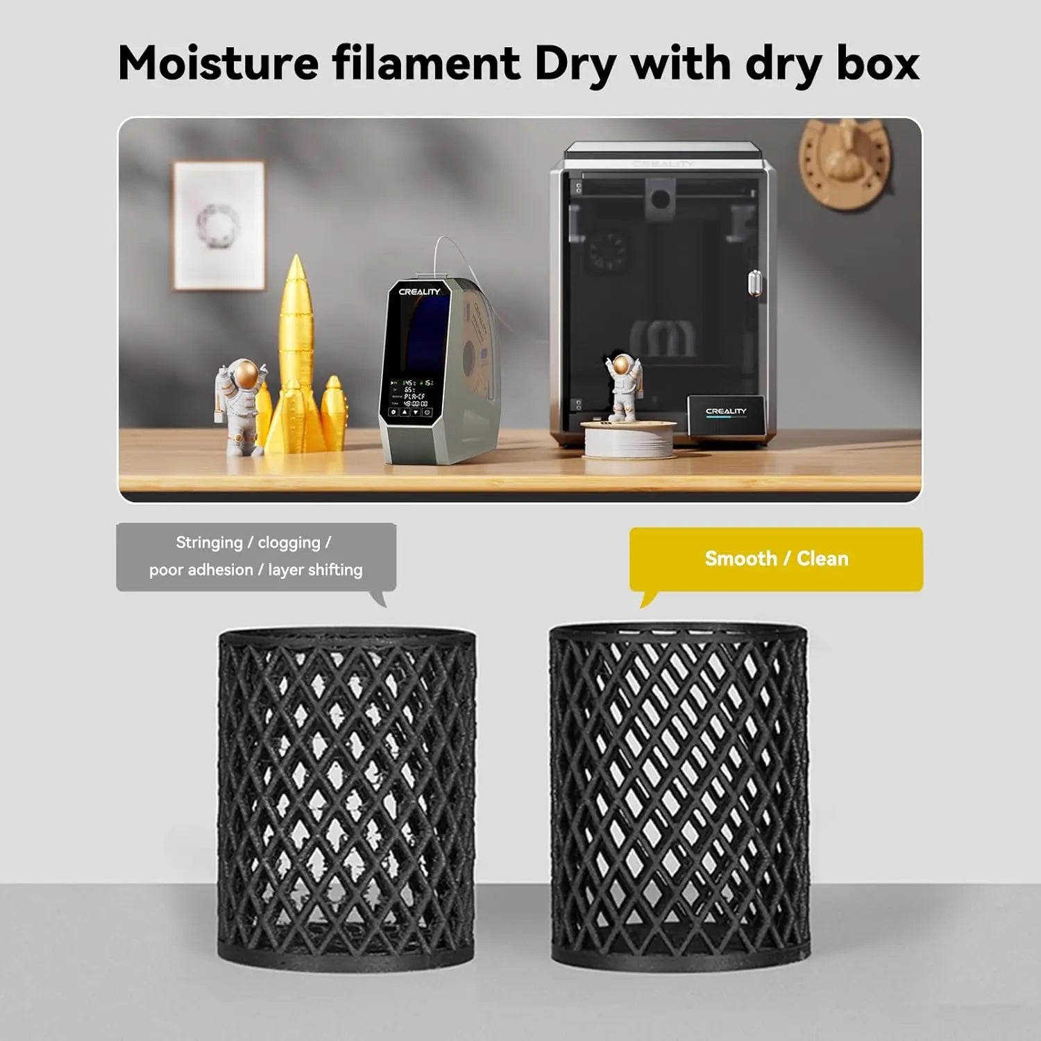 New Creality Space Pi Filament Dryer Box Upgraded Filament Storage Dehydrator 1kg 3D Printer Filament Dryer Box Storage Holder Oasis Select
