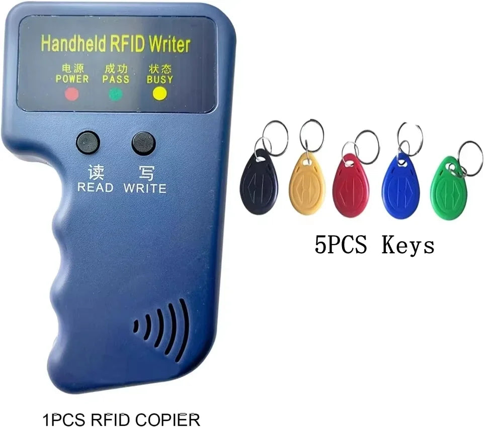 EM Handheld RFID Copier Card Reader Writer Duplicator Programmer Support EM5200 4100 EM4305/ T5577 Rewritable 125Khz Keyfob tag Oasis Select 5 Color keys