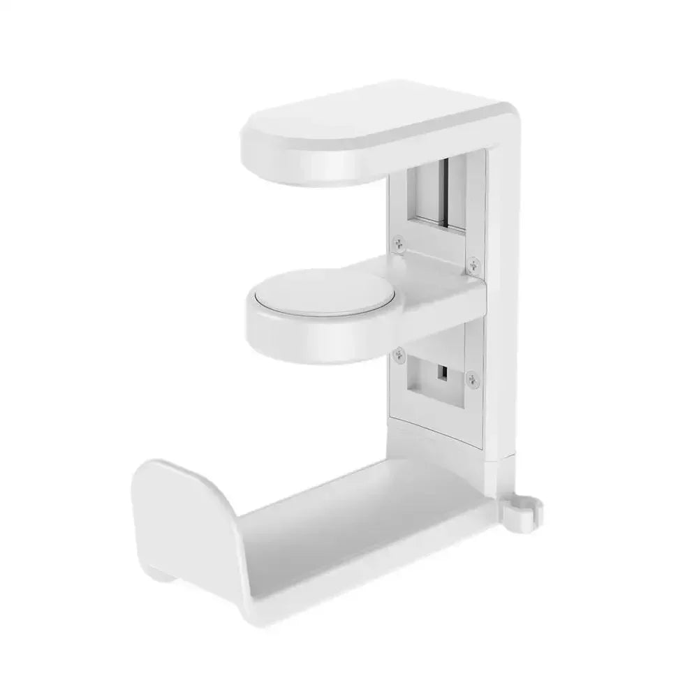 Rotatable Headphone Holder Universal Table Clip-on Headset Hanger Hook Under Desk Earphone Holder Clip Organizer for Home Office Oasis Select WHITE 1PC