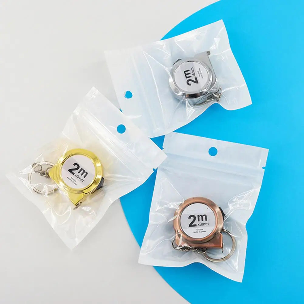 Snail Mini Tape Measure Keychain – 2M Dual-Scale Steel Ruler