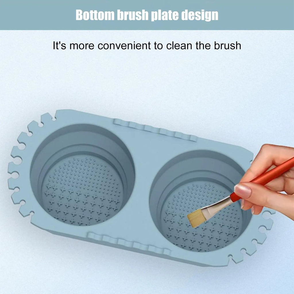 Foldable Silicone Paint Brush Washer Cup – 3-in-1 Art Cleaner