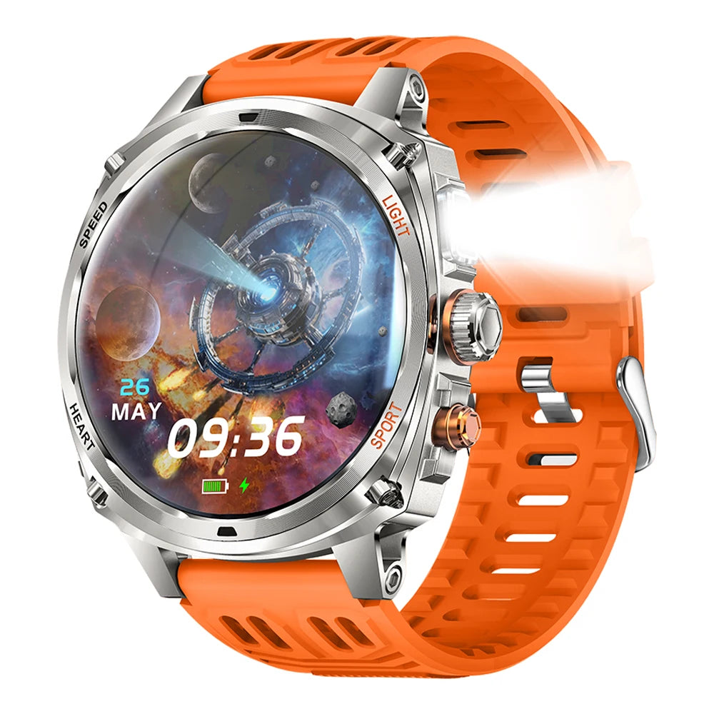Outdoor Sports Smart Watch Blue Tooth Call Heart Rate Health Smartwatch Information Reminder LED Flashlight Waterproof Clock Oasis Select SVORS
