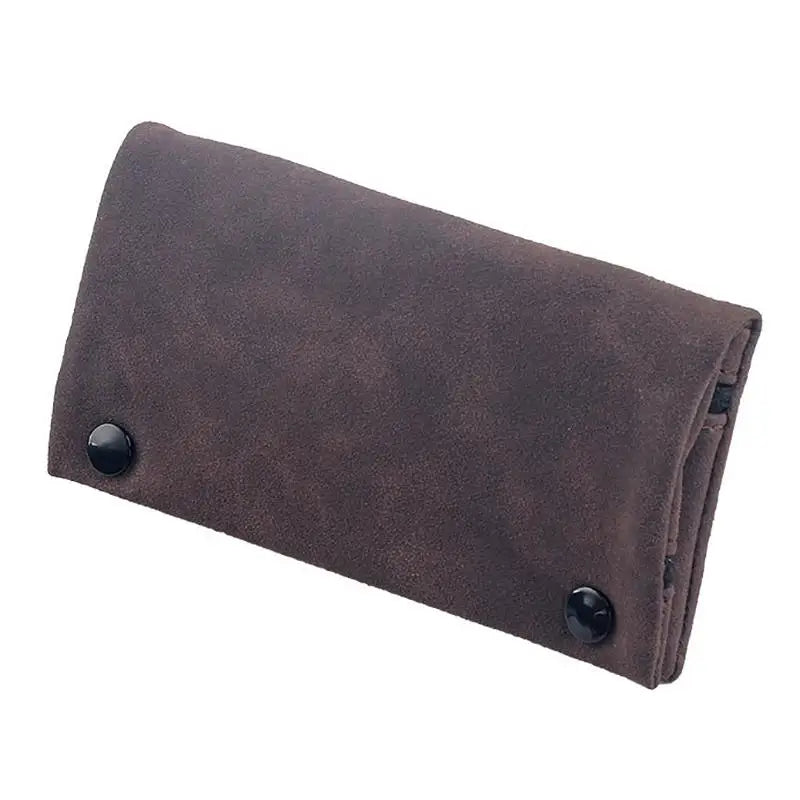 Frosted Leather Hand Cigarette Bag Foldable Storage Bag Handmade Tobacco Lighter Pouch Multifunctional Tobacco Moisturizing Bag Oasis Select Coffee