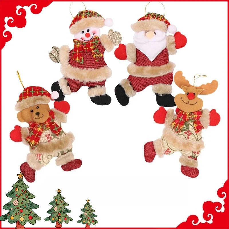 Christmas Tree Ornaments Set with Santa Snowman Reindeer Bear Pendants for Xmas New Year Home Holiday Hanging Decorations Gifts Oasis Select