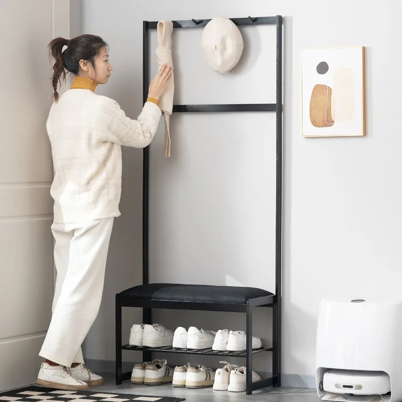 Shoe cabinet with hanger integrated floor-to-ceiling bedroom, simple coat rack at the entrance of the home entrance Oasis Select
